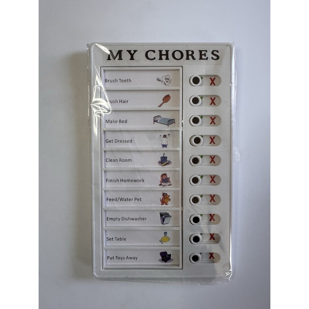 Chore Chart List Board Slide Button "My Chores" New Homeschool Teacher Learn